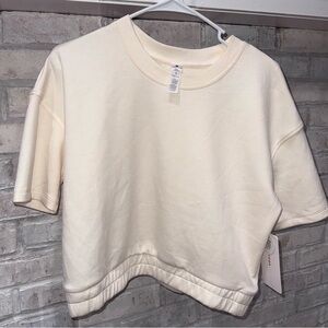 Yogalicious Cream Short Sleeve Women's Top